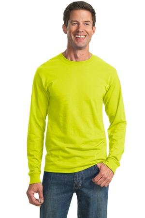 JERZEES?? - Dri-Power?? 50/50 Cotton/Poly Long Sleeve T-Shirt Safety Green.26668
