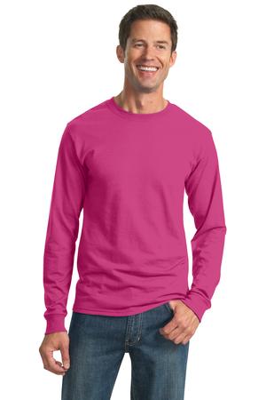 JERZEES?? - Dri-Power?? 50/50 Cotton/Poly Long Sleeve T-Shirt Cyber Pink.38129