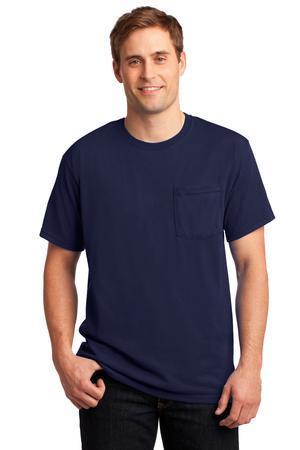 JERZEES?? -  Dri-Power?? 50/50 Cotton/Poly Pocket T-Shirt Navy.2007