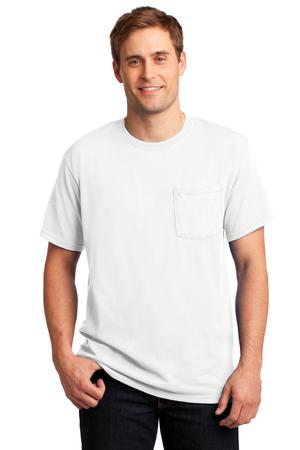 JERZEES?? -  Dri-Power?? 50/50 Cotton/Poly Pocket T-Shirt White.38492