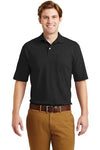 JERZEES?? -SpotShieldŸ?? 5.6-Ounce Jersey Knit Sport Shirt with Pocket Black.7787