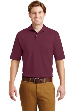 JERZEES?? -SpotShieldŸ?? 5.6-Ounce Jersey Knit Sport Shirt with Pocket Maroon.26571
