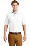 JERZEES?? -SpotShieldŸ?? 5.6-Ounce Jersey Knit Sport Shirt with Pocket White.24175