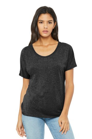 BELLA+CANVAS Women's Slouchy Tee Charcoal-Black Triblend.6650