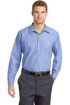 Red Kap?? Long Size, Long Sleeve Striped Industrial Work Shirt Blue/ White.27089