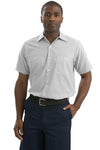 Red Kap?? Long Size, Short Sleeve Striped Industrial Work Shirt Grey/ White.6392