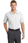 Red Kap?? Short Sleeve Striped Industrial Work Shirt Grey/ White.38719