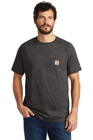 Carhartt Force Cotton Delmont Short Sleeve T-Shirt Carbon Heather.10356