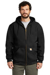 Carhartt Rain Defender Rutland Thermal-Lined Hooded Zip-Front Sweatshirt Black.22923
