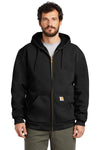 Carhartt Rain Defender Rutland Thermal-Lined Hooded Zip-Front Sweatshirt Black.22923