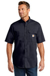 Carhartt Force Ridgefield Solid Short Sleeve Shirt Navy.2859