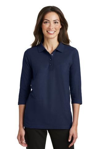 Port Authority   Ladies Silk Touch    3 4-Sleeve Polo  L562