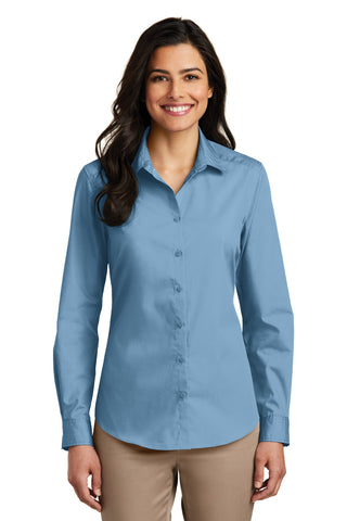Port Authority   Ladies Long Sleeve Carefree Poplin Shirt  LW100