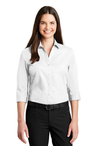 Port Authority   Ladies 3 4-Sleeve Carefree Poplin Shirt  LW102