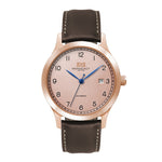 WC2218 40MM STEEL ROSE GOLD CASE, 3 HAND "AUTOMATIC" MVMT, DTE DISPLAY, ROSE GOLD DIAL, SEE THROUGH BACK, L