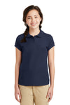 Port Authority   Girls Silk Touch    Peter Pan Collar Polo  YG503